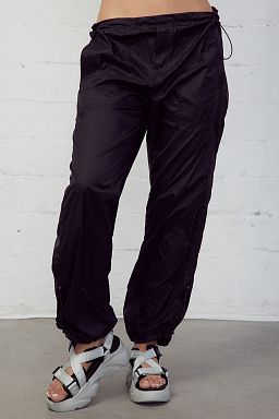 Archer Wide Leg Windbreaker Pants Black