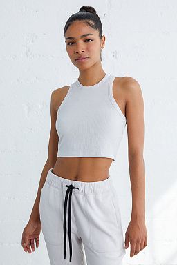 Billie Cropped Rib Tank Cloud