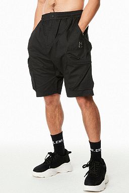 Covel Oversized Cargo Shorts Black