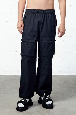 Dawn Cargo Parachute Pants Black