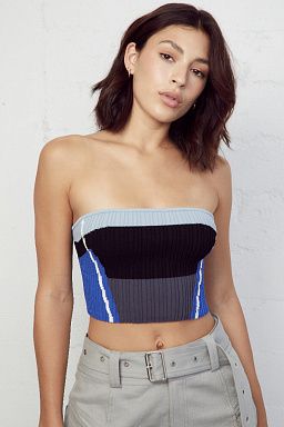 Deja Knit Tube Top Blue