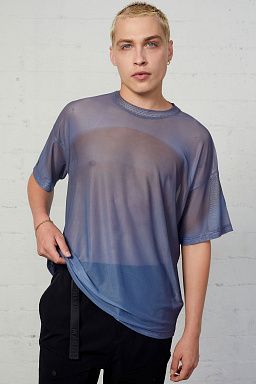 Eclipse Mesh Boxy Tee India Ink