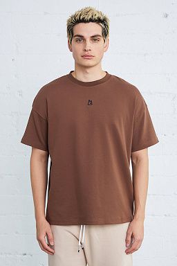 Essential Interlock Boxy Tee Cocoa