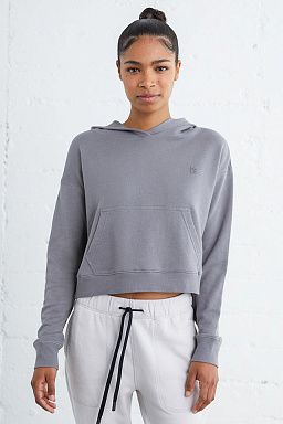 Essential Linden Cropped Hoodie Storm