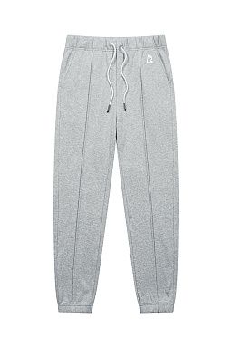 Essential Pin-Tuck Sweatpants Heather Grey