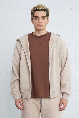 Essential Ross Zip-Up Hoodie Sand