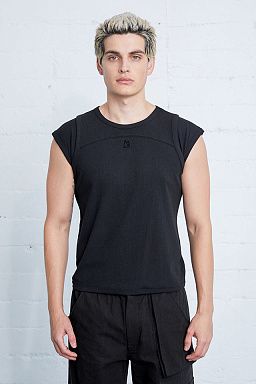 Flint Cap Sleeve Tank Top Black