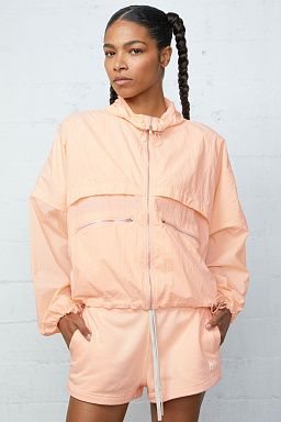 Glyndon Cropped Windbreaker Peach Parfait