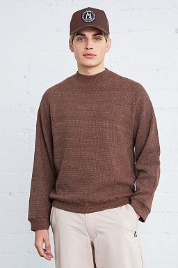 Howlite Mock-Neck Sweatshirt Cocoa