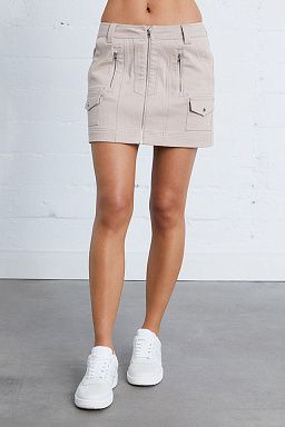 Jules Utility Mini Skirt Sand