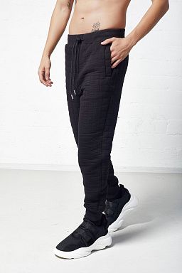 Lovette Quilted Jacquard Sweatpants Black