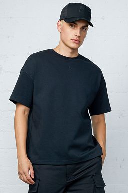 Low Tide Graphic Boxy Tee Black