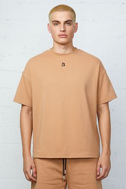 Low Tide Graphic Boxy Tee Tan