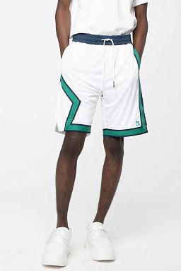 Mesa Pieced Bball Shorts White