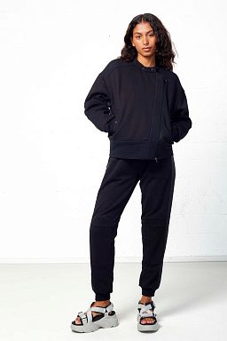 Milwood Moto Jacket Sweatshirt Black