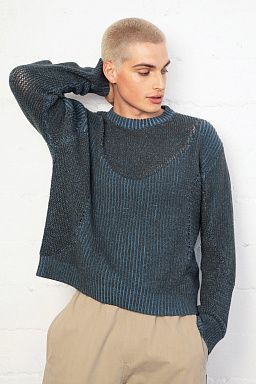 Oasis Knitted Pullover Sweater Stormy Weather