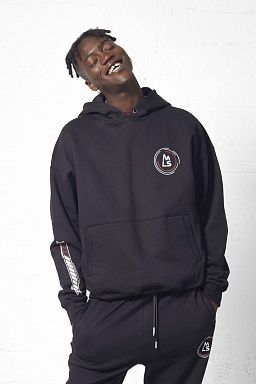 Orbital Oversized Pullover Hoodie Black