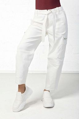 Orion Crop Cargo Pants White