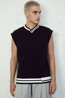 Particle Oversized Vest Black