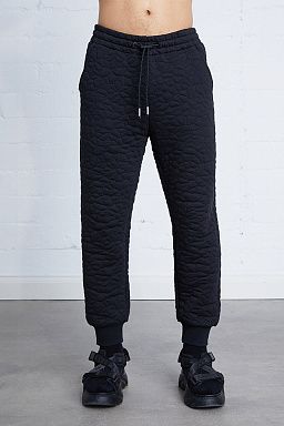 Rock Quilted Sweatpants Black