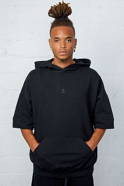 Tetera Ross Shorts Sleeve Hoodie Black