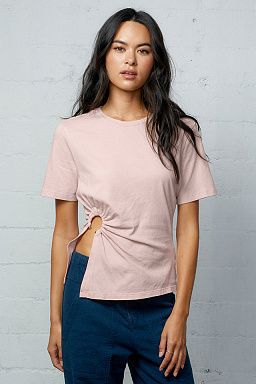 Willow Gathered Slit Tee Rose Dust