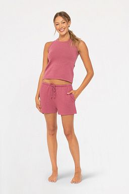 Keyhole & Low Waist Soft magenta set