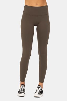 BRONZE Manhattan Minimal High-Waist Leggings Dark olive