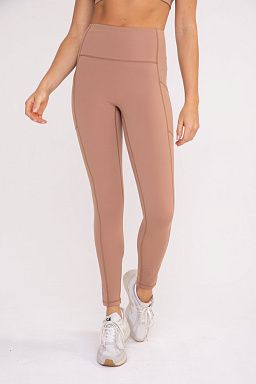 BRONZE Newport No Front Seam Lycra-Blend Swoop Leggings