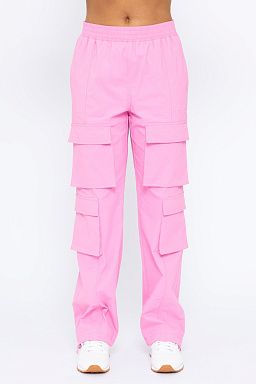 Bungee Hem Cargo Pants Fuschia