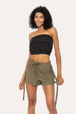 CargoChic Ribstop Tube Top Black