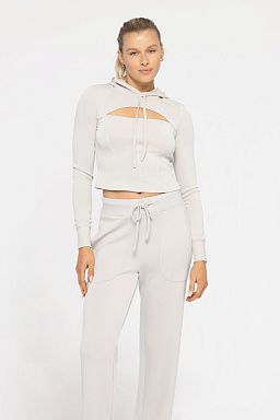 Corsetedge Statement Hoodie Pale grey