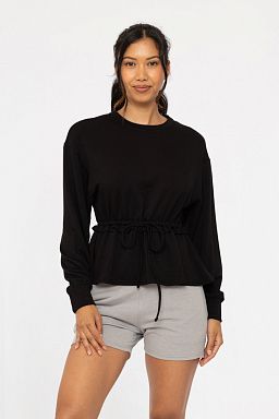 COZY PEPLUM SWEATER Black