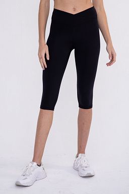 Crossover Waist Capri Leggings