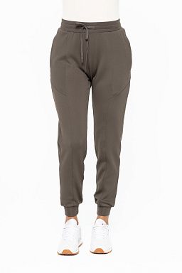 Cuffed Joggers with Zippered Pockets Black olive