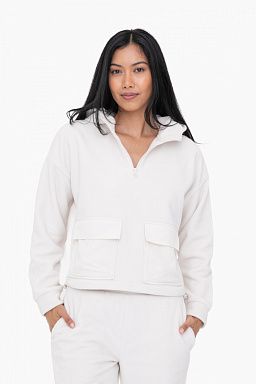 Fleece Hoodie with Bungee Hem