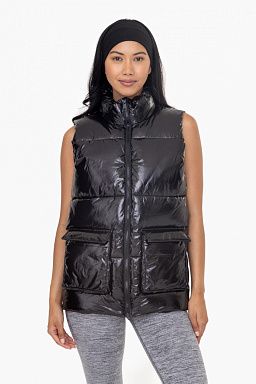 Glossy Faux Patent Leather Longline Vest