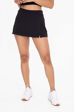 GREEN A-Line Side Slit Tennis Skirt