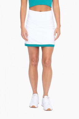 GREEN Color Block Tennis Skirt