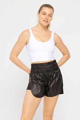 GREEN CONTOUR SEAM Longline Sports Bra White