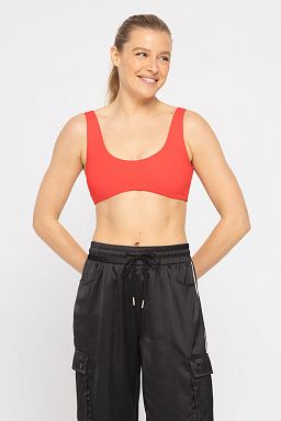 GREEN Micro Cropped Sports Bra Cherry