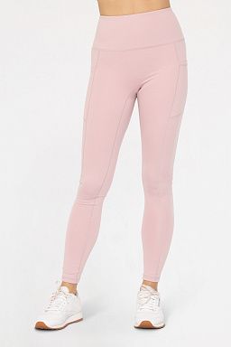 GREEN Sweetheart No Front Seam High-Waist Pocket Leggings Cool mauve