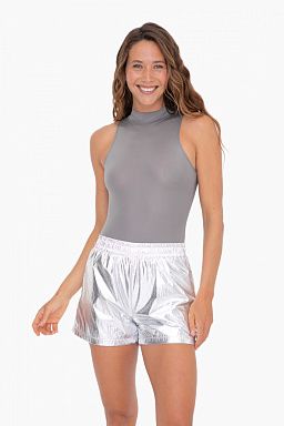 Metallic Mock Neck Bodysuit