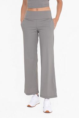 Nylon Blend Tailored Pants