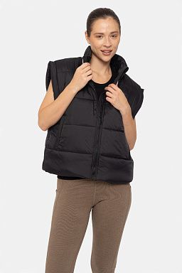 Oversized Puffer Vest Black