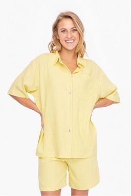 Oversized Short Sleeve Resort Button Down Shirt