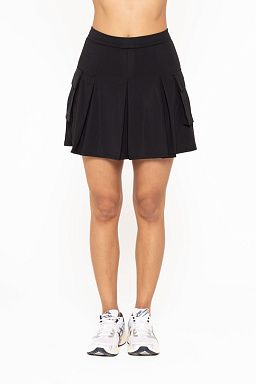 Pleated Cargo Skirt Black