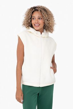 Plush Faux Fur Zip Up Vest