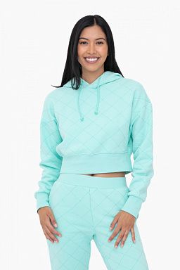 Quilted Drawstring Hoodie