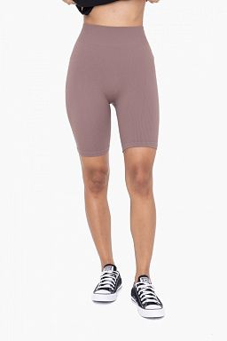 Ribbed Seamless Biker Shorts